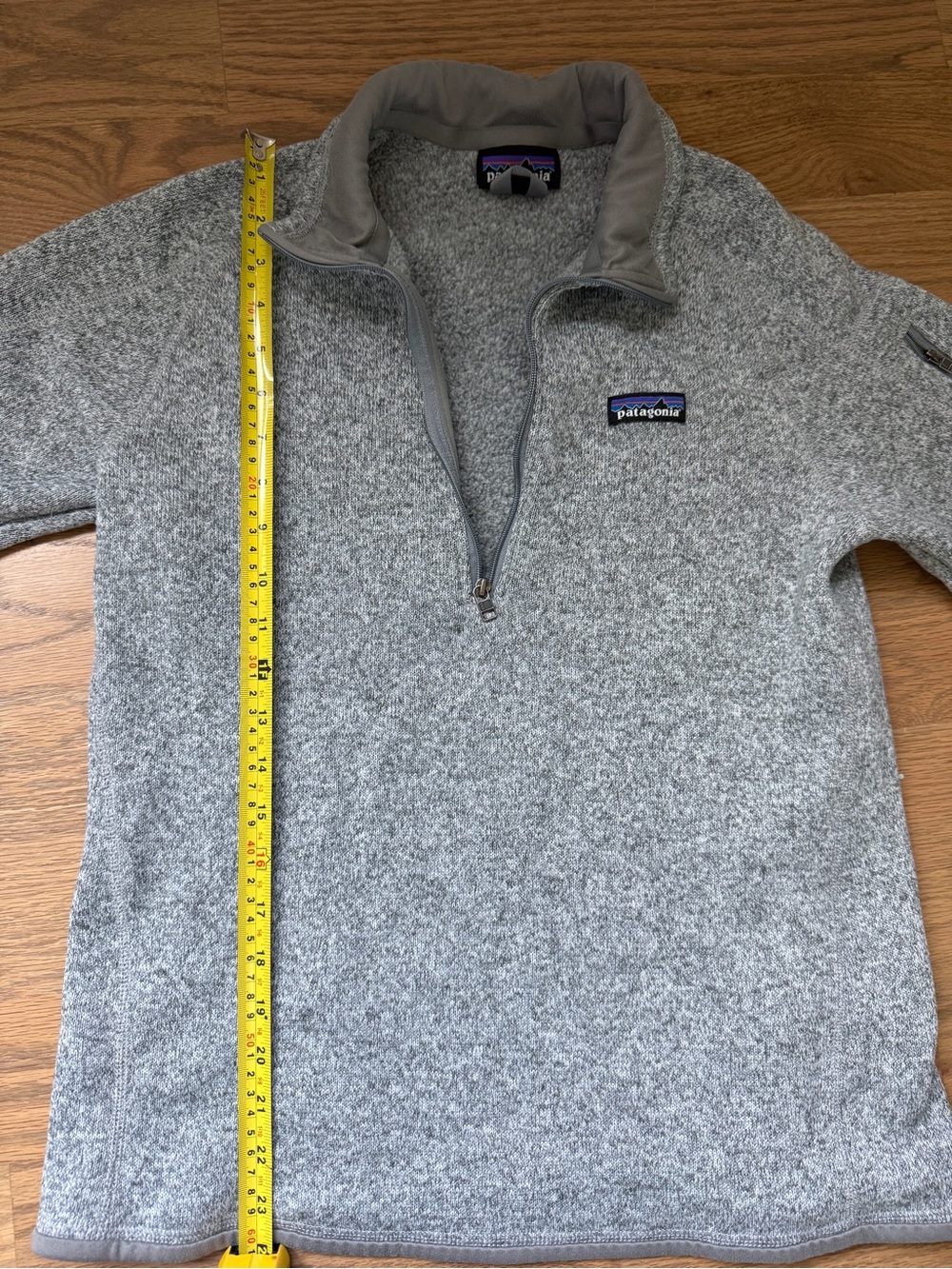 Patagonia Women’s Better Sweater Heather Grey Quarter-Zip Fleece Pullover - Picture 3 of 4